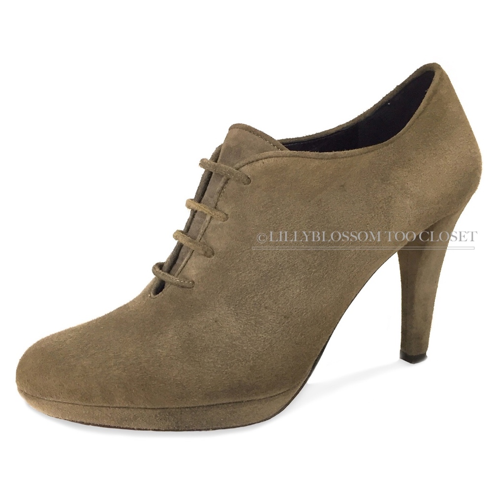 KATE SPADE Italy Suede Lace - Up Ankle Boots Heel